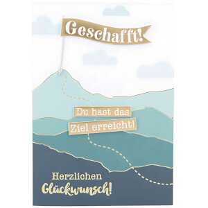 Designers Klappkarte Motiv 42, Geschafft! Du hast das Ziel erreicht!