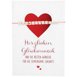 Designers Klappkarte Motiv 44, Zur Hochzeit - Herzlichen Glückwunsch