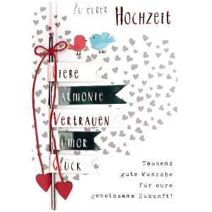 Designers Klappkarte Motiv 45, Zu eurer Hochzeit Liebe Harmonie ...
