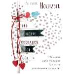 Designers Klappkarte Motiv 45, Zu eurer Hochzeit Liebe...