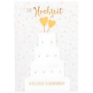 Designers Klappkarte Motiv 48, Zur Hochzeit Herzlichen Glückwunsch