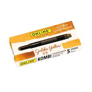 Kombipatrone 5er Golden Yellow, intensive Schreibfarbe, 5 Patronen