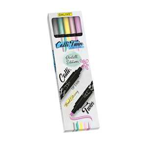 Calli.Twin Double Pen 5er Pastellfarben, Twin-Spitze,