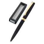 Kugelschreiber Eleganza in Slimsy Box schwarz, aus Metall,