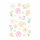 Sticker Neon  Colourful Line Flowers, 1 Bogen, Rössler