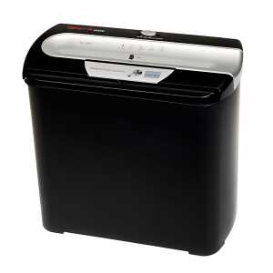 Aktenvernichter Genie 255 CD schwarz, P-1, 7mm Streifenschnitt,