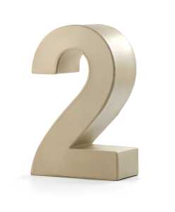 PRACHT Papp Art Zahl 2 10 x 3 cm