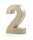 PRACHT Papp Art Zahl 2 10 x 3 cm