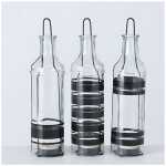 Teelichthalter Stappo Glasflasche 26cm 3fach