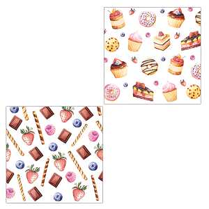 Motivserviette 25x25cm Sweets HOME F. 1M2102