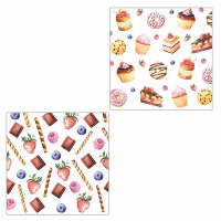 Motivserviette 25x25cm Sweets HOME F. 1M2102