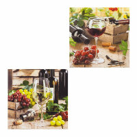 Motivserviette 25x25cm Wein HOME F. 1M2103