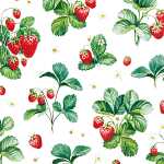Motivserviette 25x25cm Erdbeeren HOME F. 112137
