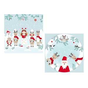 Serviette 25x25cm FSC-Mix Christmas Carol, 3-lagig, 20 Stück,