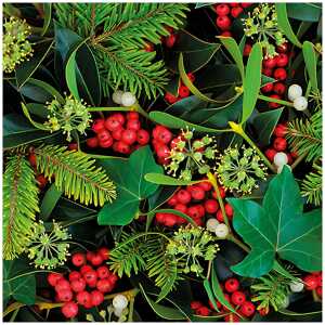 Weihn.Zelltuchserviette 33x33cm HOME F. 612100 3lag