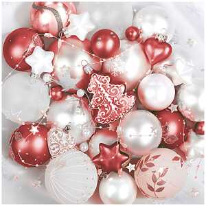 Serviette 33x33cm FSC-Mix Elegant Baubles, 3-lagig, 20 Stück,