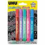 UHU Glitter Glue 5x 10 ml 5 Farben Metallic