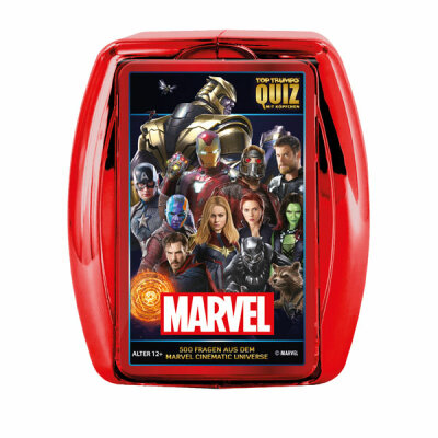 Marvel Cinematic Universe  Top Trumps Quiz, enthält 500 Fragen auf aufwändig gestalteten Fragekarten zu, Captain America, Iron Man oder Guardians of the Galaxy, ab, 8 Jahren, Winning Moves