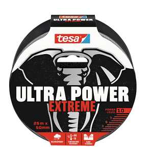 TESA Reparaturband Ultra Power Extreme - 25 m x 50 mm, schwarz