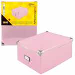 Box pink mit Deckel 36x28x17cm, Aufbewahrungsbox,...