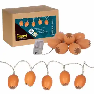 Lichterkette Ostern 10LED 4x4,5cm, für Innen, gebrochene Schalen-Optik