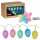 Lichterkette Ostern Flower 10LED 6cm, für Innen, bunte Eier, 6h-Timer