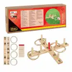 Idena Ringwurfspiel Holz 9 Stäbe 4 Ringe FSC100%