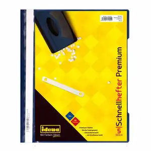 Idena Schnellhefter A4 PP 5er Premium blau, Stärke 250µ,
