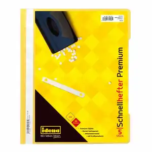 Idena Schnellhefter A4 PP 5er Premium gelb, Stärke 250µ,