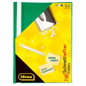 Idena Schnellhefter A4 PP 5er Premium grün, Stärke 250µ,