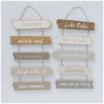 Deko Schild Lake Rules 28x55cm Holz 2fach