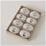 Deko Steine Strahlo 8er 4x4cm Kunststoff