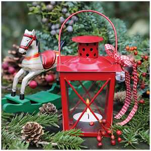 Serviette 33x33cm Red Lantern & Horse, Rocking Horse 3-lagig, 20 Stück