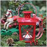Serviette 33x33cm Red Lantern & Horse, Rocking Horse...