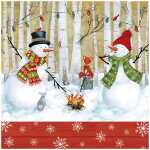 Serviette 33x33cm Winterly Barbecue, 3-lagig, 20...