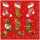 Serviette 33x33cm Colurful Christmas, Stocking, 3-lagig, 20 Stück,