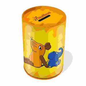 Spardose Maus & Elefant 11cm Metall, Trötsch Verlag