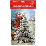 Adventskalenderkarte Weihnachtsbaum, 12x18 cm mit Umschlag,