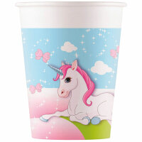 Pappbecher 200ml FSC-Mix  8er Einhorn, Unicorn, Procos