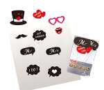 Fotobox Utensilien Hochzeit 20 Stück, Goodmark