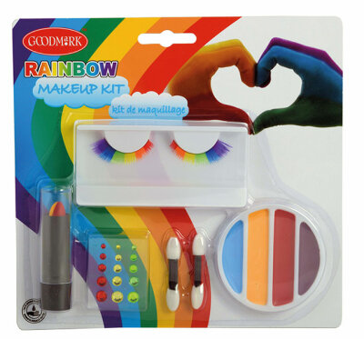 Schminkset Regenbogen  mit Regenbogenwimpern, Goodmark