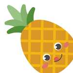 Motivserviette 33cm Ananas gestanzt PAPER+DESIGN 195167