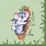 Serviette 33x33cm FSC-Mix Koalas