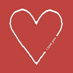 Motivserviette 33x33cm Herz I Love You PAPER+DESIGN 195262