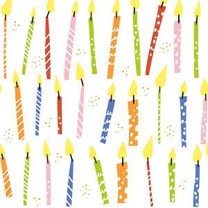 Serviette 33x33cm FSC-Mix B-day candles, 3-lagig, 20 Stück,