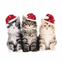 Serviette 33x33cm FSC-Mix  Xmas cats, 3-lagig, 20...