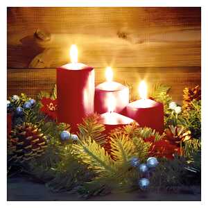 Weihn.Zelltuchserviette 33x33cm PAPER+DESIGN 196125 3lag