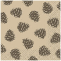 Serviette 33x33cm FSC-REC  Ela beige, 3lagig, 20...