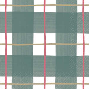 Serviette 33x33cm FSC-MIX Itami grün, 3lagig, 20 Stück, 7630050839744