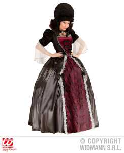 Damenkostüm Vampiress, L Kleid, Petticoat, Kragen